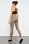Camel High Waist Stretch Slim Fit Skinny Leg Women's Leggings - 94545 - 7
