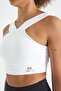 White Logo Printed Slim Fit Diving Fabric Women's Bustier - 97259 - 8