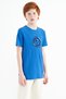 Cobalt Blue Embroidery Detailed O Neck Standard Fit Boys T-Shirt - 11115 - 6
