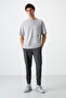 بدلة رياضية للرجال من Barton Anthracite Melange Jogger - 84952 - 4