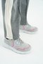 Gray Melange Side Tape Detailed Lace-Up Comfortable Fit Wide Leg Girls' Sweatpants - 75119 - 7