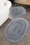 Regnum Gray 2-Piece 100% Cotton Set Bath Mat