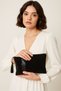 - Sibel 2453 6616 Handmade Velvet Clutch / Portfolio Bag with Sequin Detail - Black - 16cm X 25cm