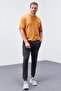 Anthracite Melange Zipper Pocket Slim Fit Classic Leg Men's Sweatpants - 84669 - 6