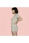 T-Shirt Shorts Knitted Pajama Set - 2