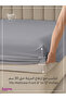 ملاءة سرير سادة نفر 120×200 سم – شرشف بحواف عميقة 30 سم مع 1 غطاء وسادة - 5