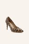 Bej Leopar Deri Stiletto - 3