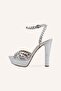 Silver Alise Platform Heeled Shoes - 3
