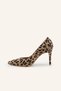 Bej Leopar Deri Stiletto - 4