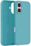 iPhone 16 Liquid Silicone Case with Microfiber Lining(Color Blue Green) - 2