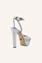 Silver Alise Platform Heeled Shoes - 4