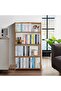 OneDcor Bamboo 4-Tier Bookshelf - Tall Wooden Storage Shelf & Display Rack - 4
