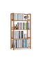 OneDcor Bamboo 4-Tier Bookshelf - Tall Wooden Storage Shelf & Display Rack - 3