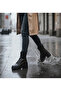 Jane Black Zippered and Laced Leather Women's Heeled Boots - 2