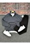 Three Thread Plain D Mock Neck Half Zipper Sweat and Ottoman Fabric Pants Set of 2