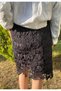 Women's Plus Size Black Guipure Pencil Skirt - 2