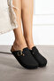 Eliza Women's Black Comfortable Cork Sole Casual Sabo Daily Boston Slippers - 5