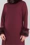 Fur Collar and Cuffs Dress 20111 - 4
