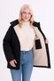 Women's Black Fur Lined Removable Hood Water and Windproof K Hooded Winter Coat & Jacket & Parka - 6