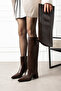 Nana Dust Cover Detailed Toe Buckle Belt Accessory 7 cm Heel Zipper Boots - 5