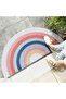OneDcor Creative Rainbow Half Round Doormat 60×90 cm – Semi-Circular Non-Slip Rug
