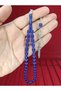 Fire Amber Rosary Bracelet - Bureaucrat Size Dark Blue Color T-877