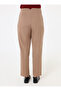 Beli Ribbed Detailed Classic Trousers - Dark Mink - - 5