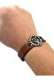 Snap Fastener Leather Adige Flag Bracelet - 3
