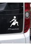 Caucasian Circasus Dancer Foil Cut Sticker (White-Right) 15 cm - 7