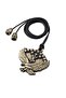 Adygeian Circassian Flag Eagle Pendant Necklace (Nickel Oxide)