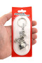 Antique Telephone Shaped Keychain - Nickel - 5