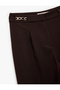 Carrot Cut Fabric Trousers with Accessory Detail - 5