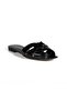 Rosalie black genuine leather women's flat slipper - 2