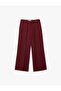 Belt Detailed Ankle Length Wide Leg Crepe Palazzo Pants - 3