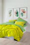 Popping Colors Double Elastic Sheet Duvet Cover Set Sage Yellow-Green