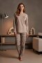 Women's Long Sleeve Pajama Set Mink 100% Cotton