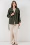 Women's Belted Cashmere Coat 9162 - Khaki - 2