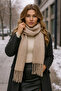 Tasseled Mink Women's Shawl Scarf - Accessory with Soft, Stylish and Comfortable Fabric Sal1257 - 2
