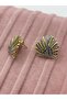 Steel Zircon Stone Bohça Earrings - 5