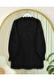 Round Neck Casual Patterned Knitwear Sweater - Black