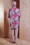 Linen Textured Brooch Tunic 44627 - 3