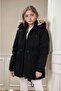 Girl's Winter Thick Inner Fleece Long Parka Model Coat - 3