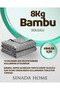 100% Bamboo Fabric + 300 Tc 100% Organic Bamboo Filled Weighted Blanket 8 kg 200X220 Double - 2