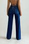 High Waist Palazzo Fit Women's Jeans Blue - 3