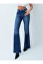 Women's Stretch Fabric High Waist Flared Jean Blue