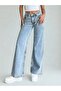 Women's Light Blue High Waist Wide Leg Denim Pants Jeans