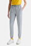 Jezebel Gray Elastic Cuffed Embroidered 100% Cotton Standard Fit Women's Sweatpants - 3