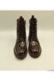 Gloria Bitter Brown Shiny Crocodile Leather Women's Boots - 6