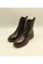 Gloria Bitter Brown Shiny Crocodile Leather Women's Boots - 7
