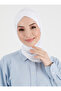 Pleated Isra Series Comfortable Cross Turban - White - (St396), (Id 7839602) - 4
